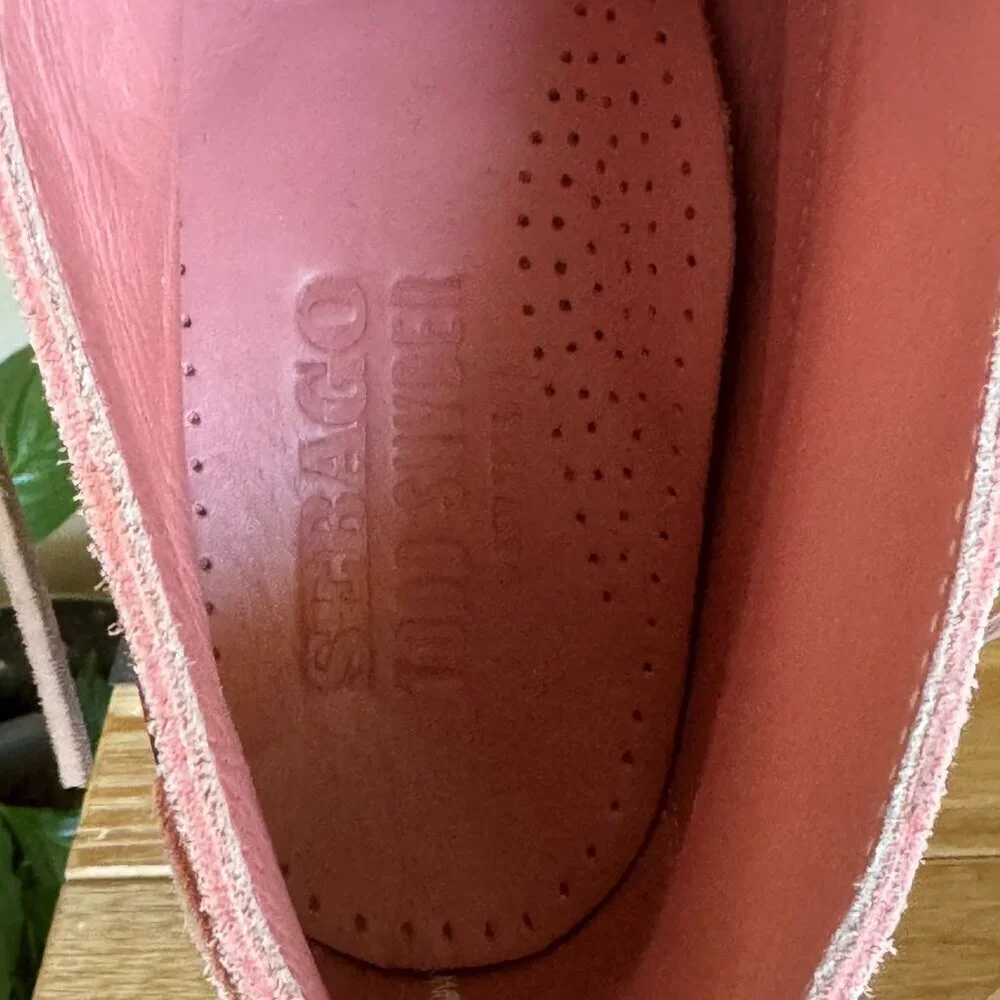 Todd Synder + Sebago Tatanka Chukka Pink Suede High Top Boat Shoe Size 8